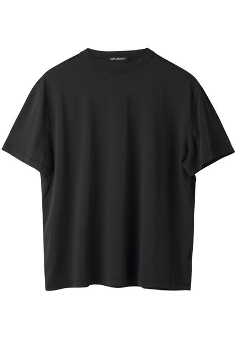 T-shirt a girocollo in nero - OUR LEGACY uomo OUR LEGACY | M2206NBLA